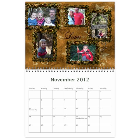 Calendar By Stacy French Nov 2012