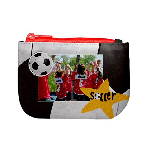 Soccer Mini Coin Purse By Mikki Front