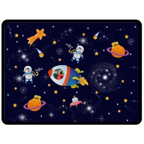 Rocket Man Extra Large Fleece Blanket By Catvinnat 80 x60  Blanket Front
