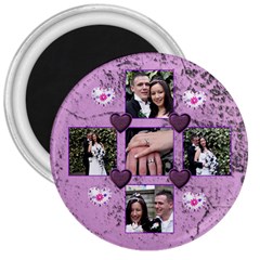 Purple Heart 3 inch Magnet - 3  Magnet