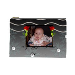 pearls and roses large cosmetic bag (7 styles) - Cosmetic Bag (Large)