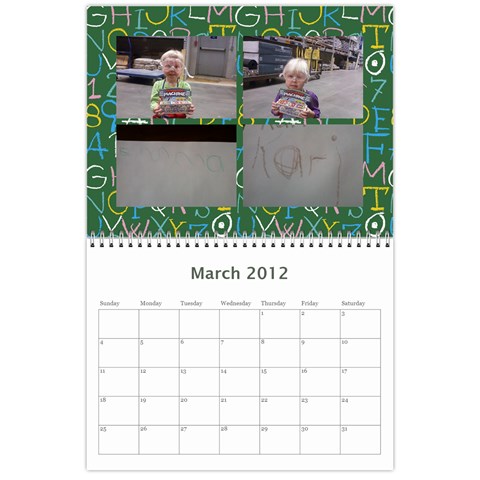 2012 Family Calendar By Tara Farrington Mar 2012