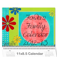 fruitsnackcalendar2012-13 - Wall Calendar 11  x 8.5  (18 Months)
