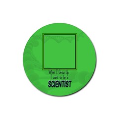 science coaster - Rubber Coaster (Round)