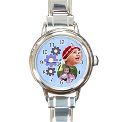 Serenity Blue - Round Italian Charm Watch