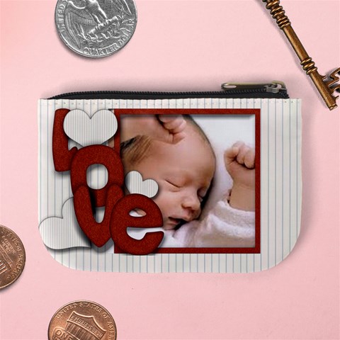 Love Me Bella Coin Purse (keep Your Greatest Treasure Close To Your Heart) By Amarie Back