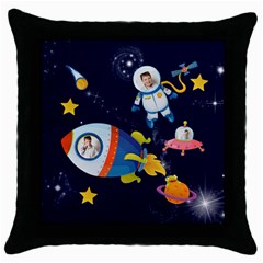 Rocket Man Pillow 1 - Throw Pillow Case (Black)