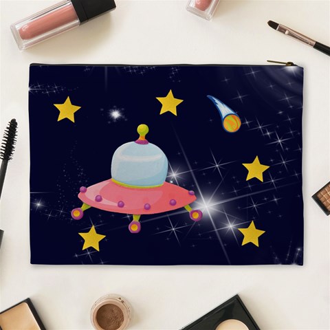 Rocket Man Extra Large Cosmetic Gift Bag By Catvinnat Back