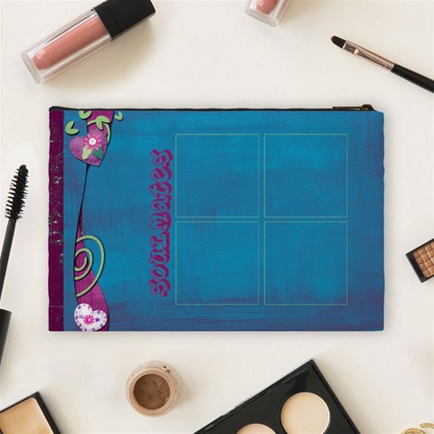 Swethearts & Soulmates Large Cosmetic Bag By Catvinnat Back