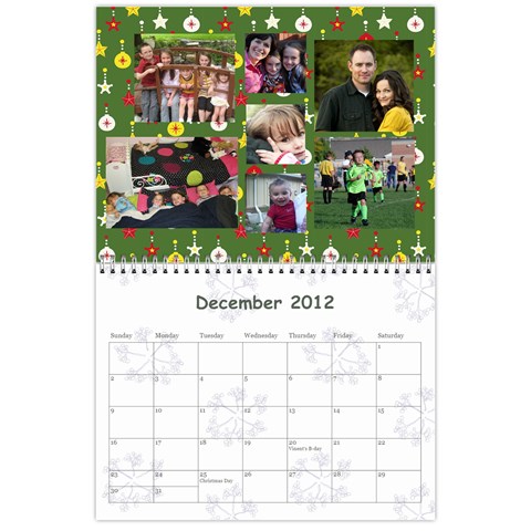 2012 Calendar By Janene Dec 2012