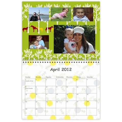 2012 Calendar By Janene Apr 2012
