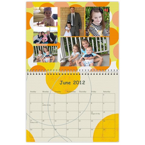2012 Calendar By Janene Jun 2012