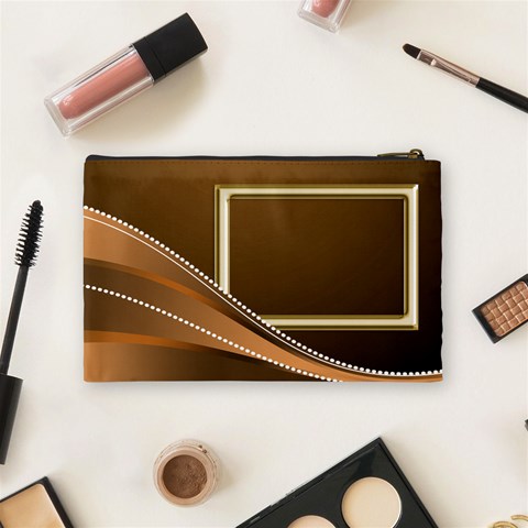 Gold Medium Cosmetic Bag By Deborah Back