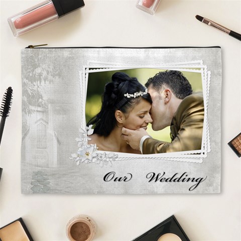Our Wedding (xl) Cosmetic Bag By Deborah Front