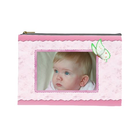 A Touch Of Love (large) Cosmetic Bag By Deborah Front