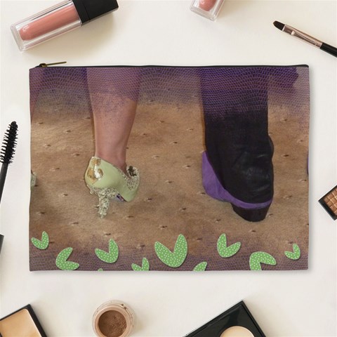 His & Hers Extra Large Cosmetic Bag By Catvinnat Front
