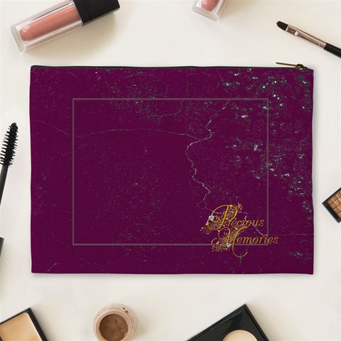Moments Precious Memories Extra Large Cosmetic Bag By Catvinnat Back