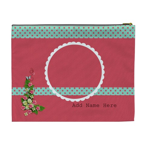 Xl Cosmetic Bag: Polka By Jennyl Back