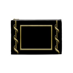 Black and Gold (Medium) cosmetic Bag - Cosmetic Bag (Medium)