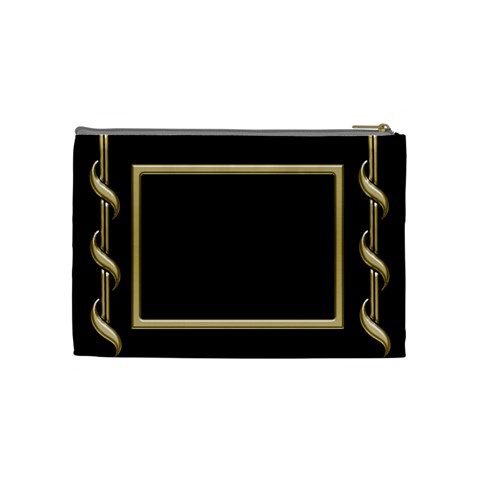 Black And Gold (medium) Cosmetic Bag By Deborah Back