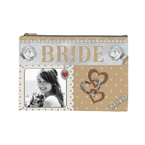 Bride Large Cosmetic Bag By Lil Front