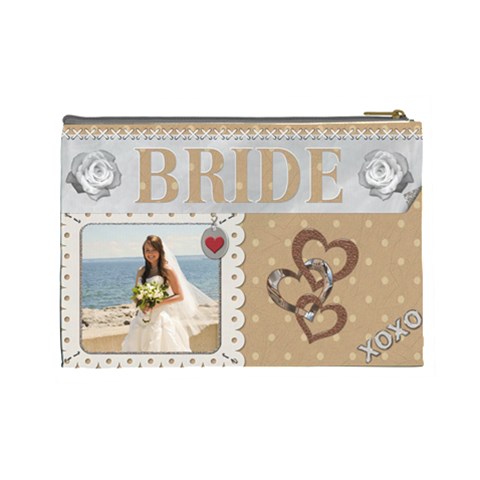 Bride Large Cosmetic Bag By Lil Back