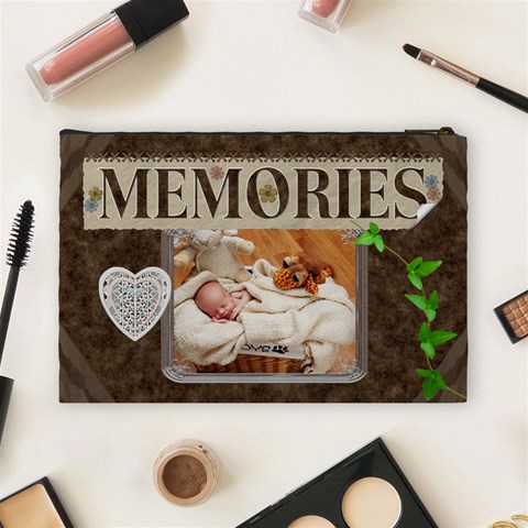 Memories Large Cosmetic Bag By Lil Back