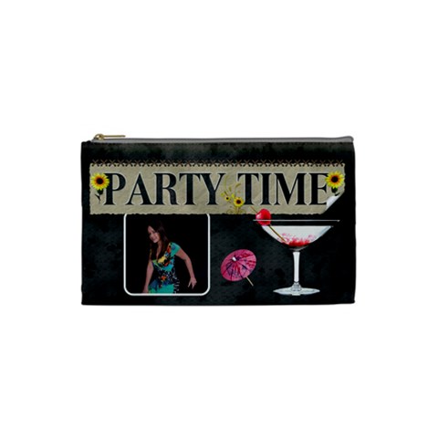 Party Time Small Cosmetic Bag By Lil Front