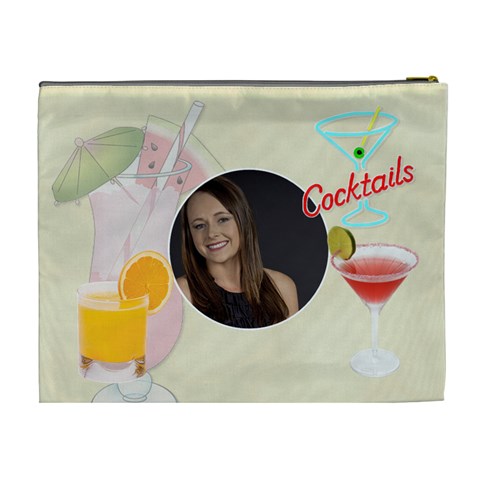Happy Hour Xl Cosmetic Bag By Lil Back