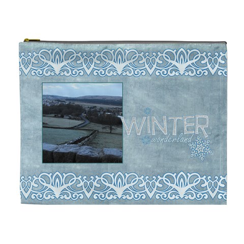 Winter Wonderland Extra Large Cosmetic Bag By Catvinnat Front