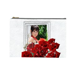 Framed with Roses (Large) cosmetic Bag (7 styles) - Cosmetic Bag (Large)