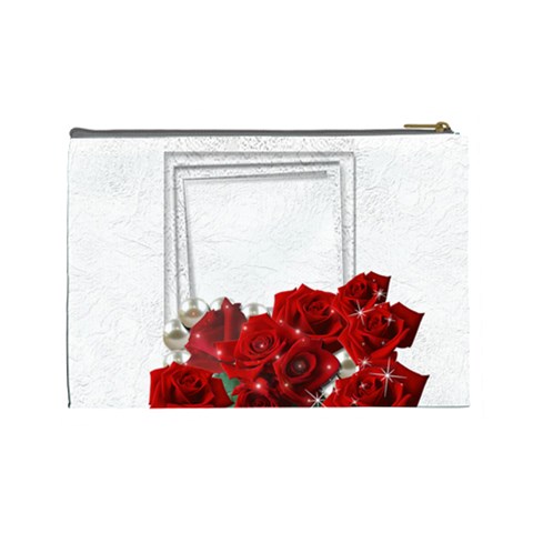 Framed With Roses (large) Cosmetic Bag By Deborah Back