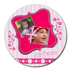Little Princess - Collage Round Mousepad