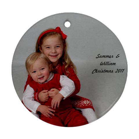 Summer And William Round Ornament By Deanna Stacy Front