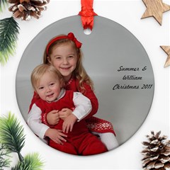 Summer and William Round Ornament - Ornament (Round)