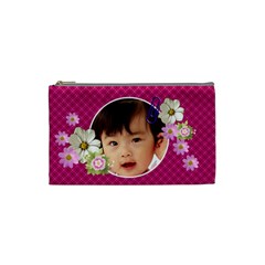 Pink Florals Cosmetic Bag Small - Cosmetic Bag (Small)