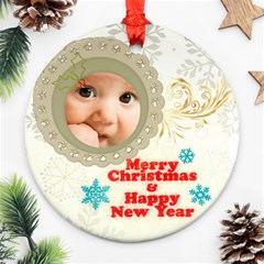 xmas - Round Ornament (Two Sides)