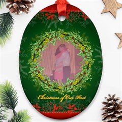 Family Christmas Ornament - Oval Ornament (Two Sides)