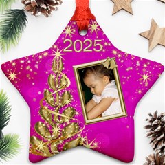 2023 Christmas star ornament pink - Ornament (Star)