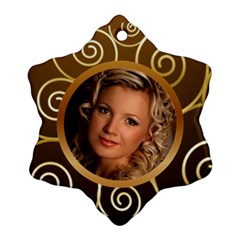 Gold on gold Snowflake Ornament - Ornament (Snowflake) Gold on gold Snowflake Ornament - Ornament (Snowflake)
