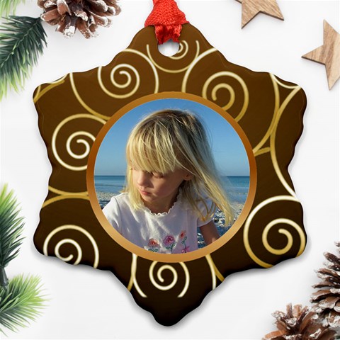 Gold On Gold Snowflake (2 Sided) By Deborah Front