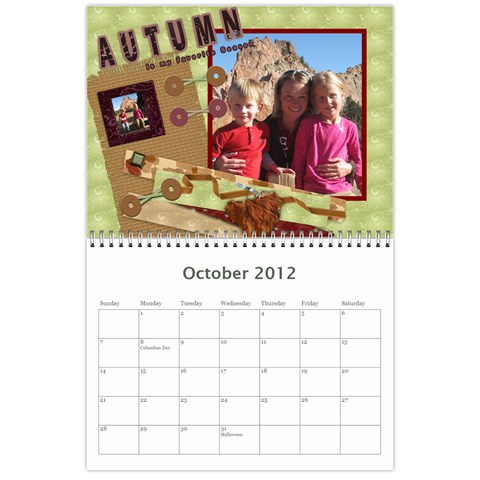 Calendar 2012 By Marion Gates Oct 2012