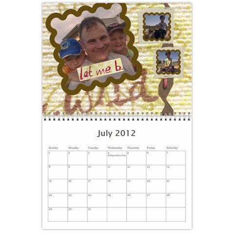 Calendar 2012 By Marion Gates Jul 2012