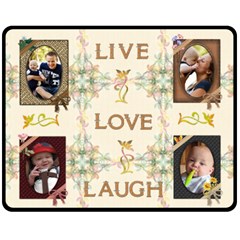 Live Love Laugh Medium Fleece Blanket - Fleece Blanket (Medium)