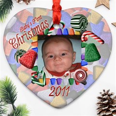 Baby s First Christmas 2011 - Ornament (Heart)