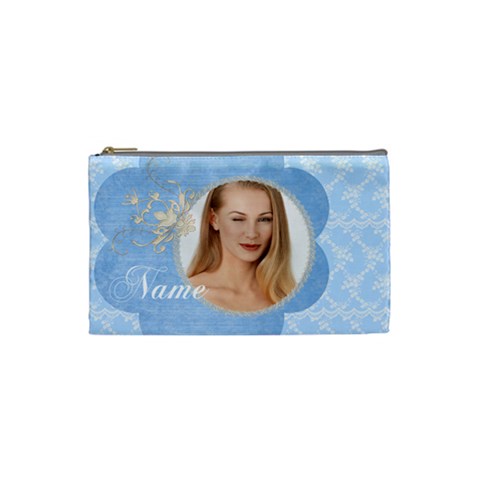 Denim N Lace Cosmetic Bag Small By Happylemon Front