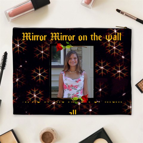 Mirror, Mirror Xl Cosmetic Bag By Kim Blair Back