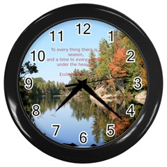 mt pond NY - Wall Clock (Black)