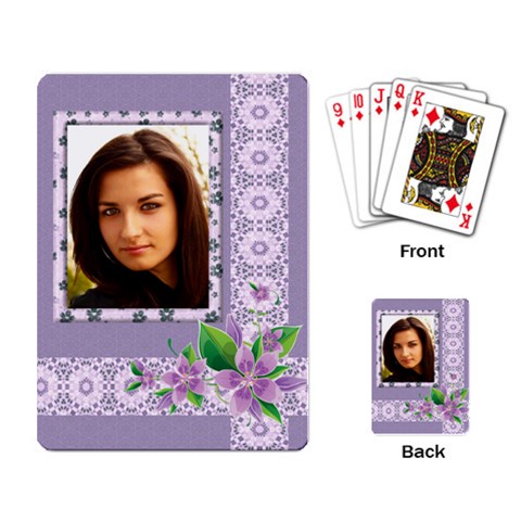 Shades Of Violet Playing Cards By Deborah Back