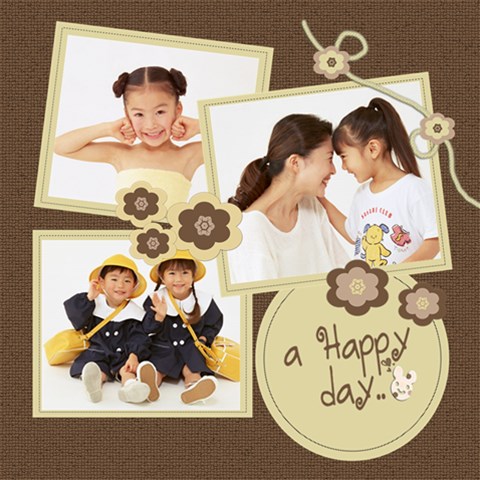 6 Preppy Choco 8x8 Scrapbook Pages By Happylemon 8 x8  Scrapbook Page - 1